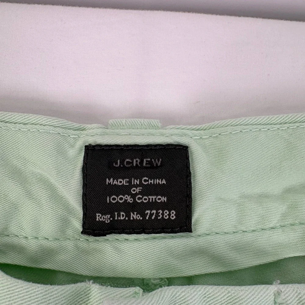 J.Crew Stanton‎ Short Mens 38 Mint Green 100% Cotton Chino Shorts 9 Inch Inseam